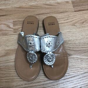 Stuart Weitzman Daisy Silver Sandals Sz 3